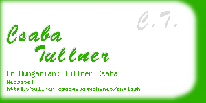 csaba tullner business card